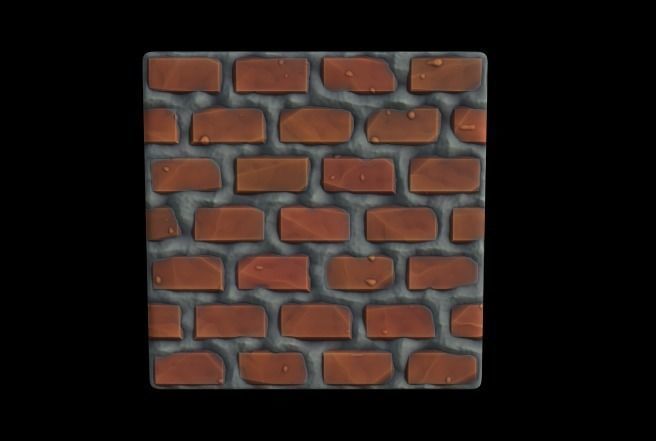 Stylized Sloppy Bricks Texture_3