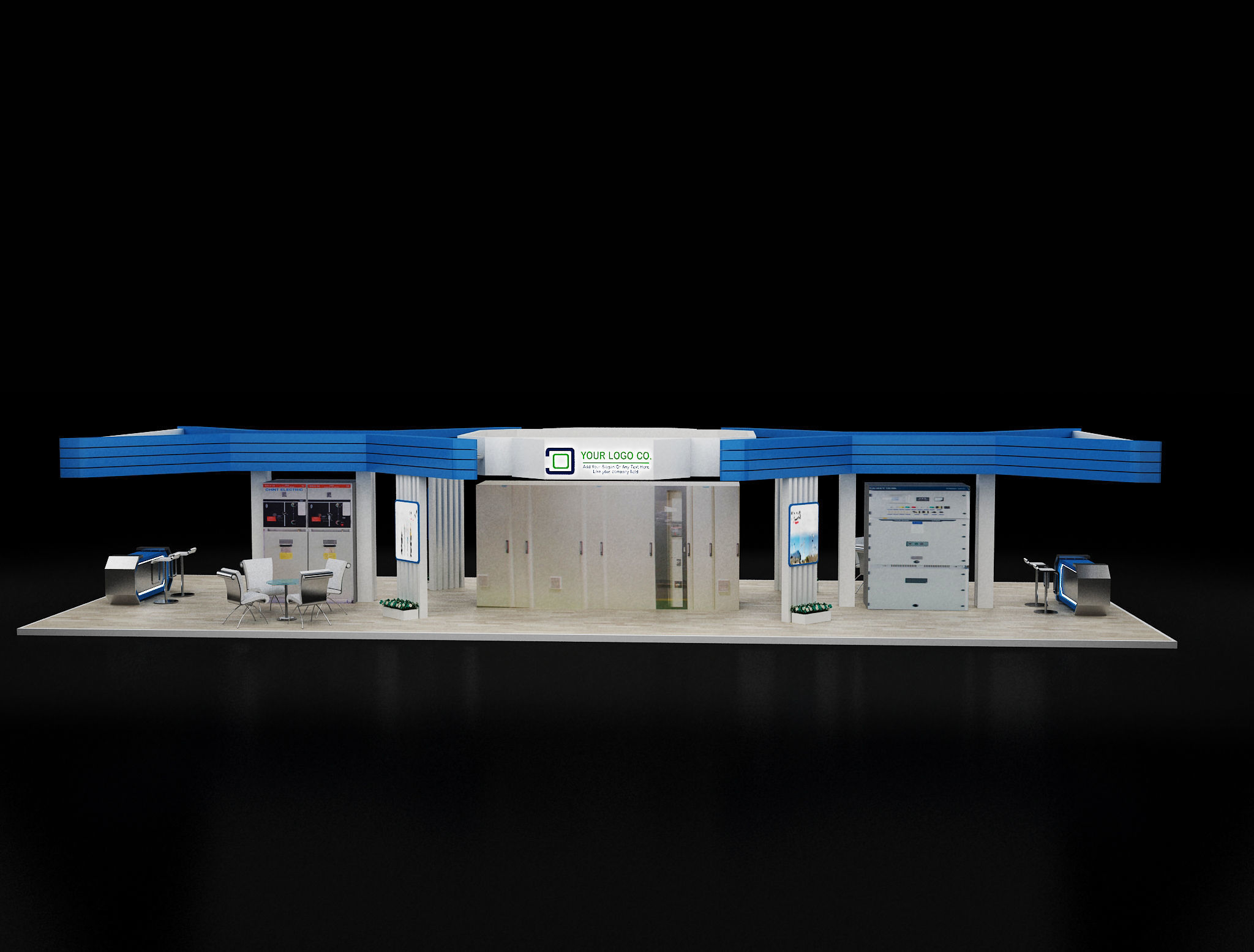 Booth Exhibition Stand a 619b 3D model_16