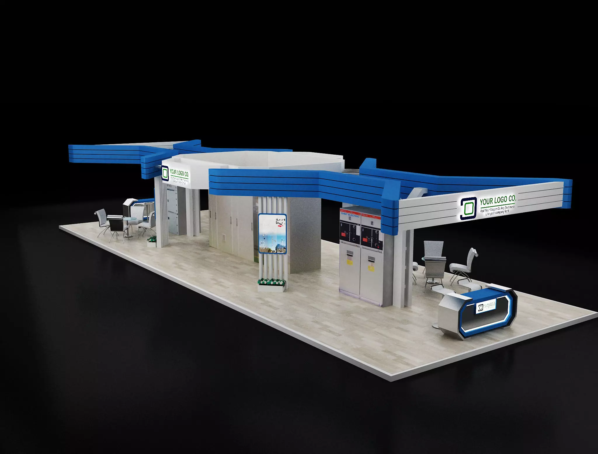 Booth Exhibition Stand a 619b 3D model_0