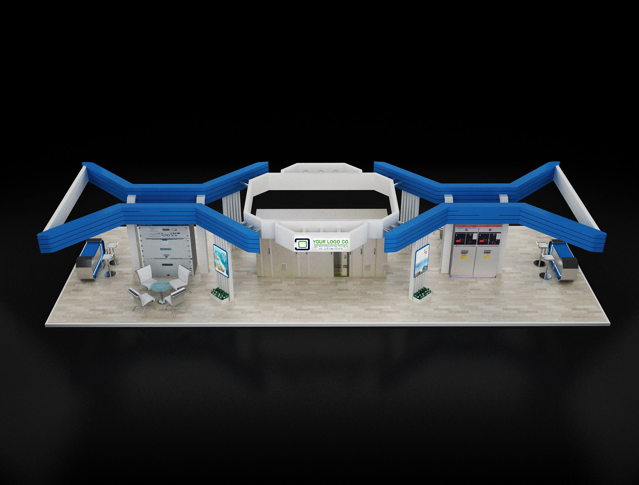 Booth Exhibition Stand a 619b 3D model_2