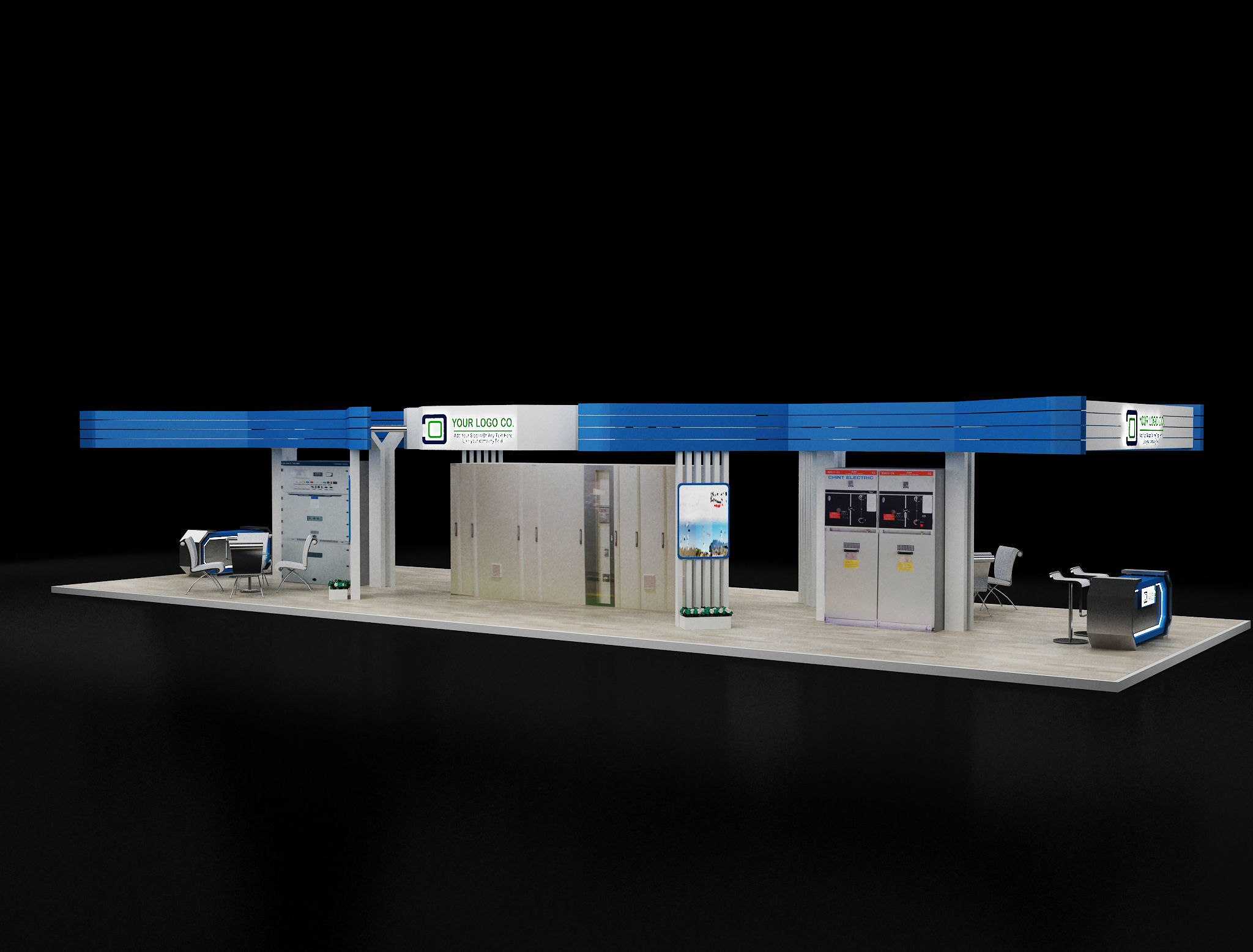 Booth Exhibition Stand a 619b 3D model_8