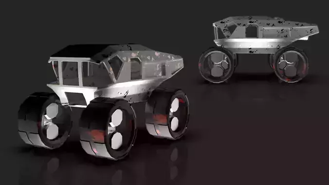 Sifi Truck Modeling For AR VR Games And Freelance Projects Free low-poly 3D model