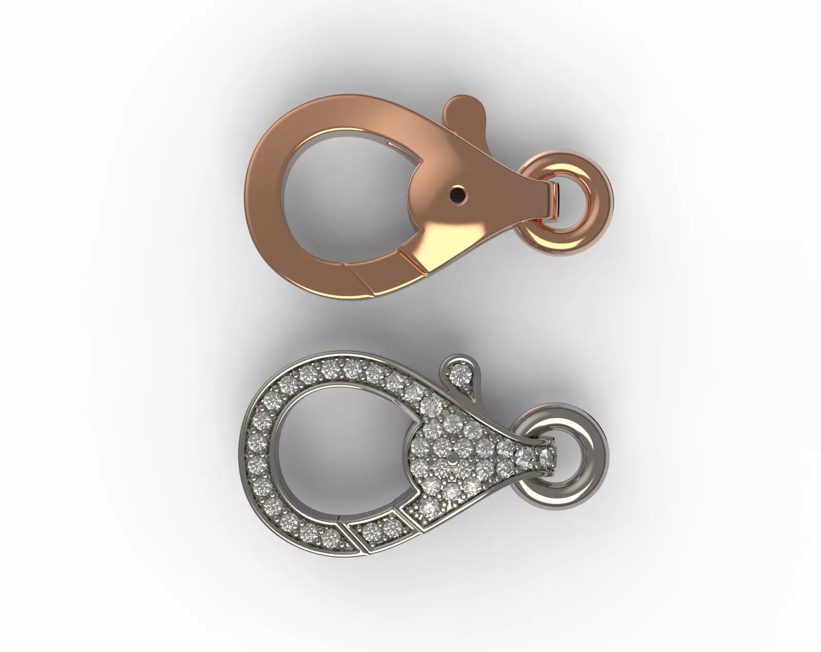 Diamond Lobster Clasp Lock 3D print model_0