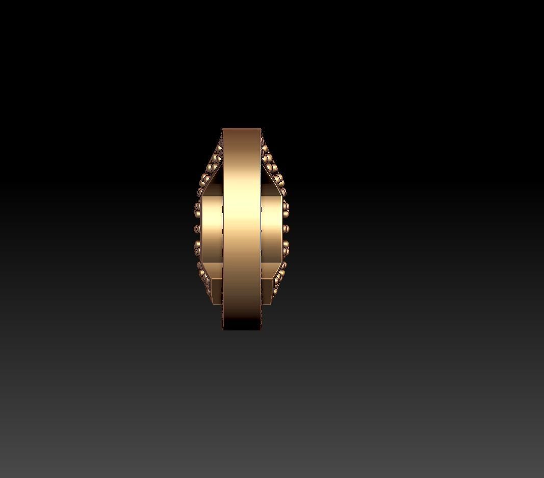 Diamond Lobster Clasp Lock 3D print model_18