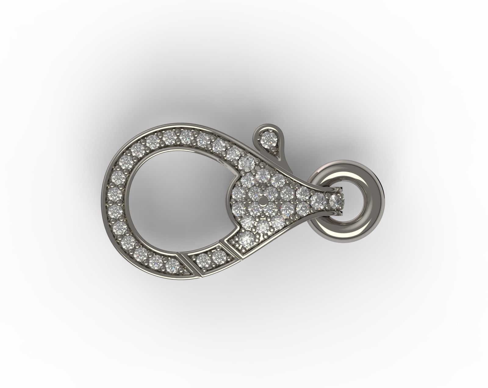 Diamond Lobster Clasp Lock 3D print model_7