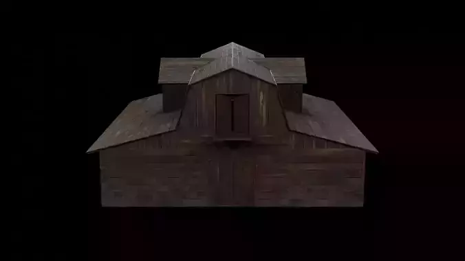 Western Barn Low-poly 3D model