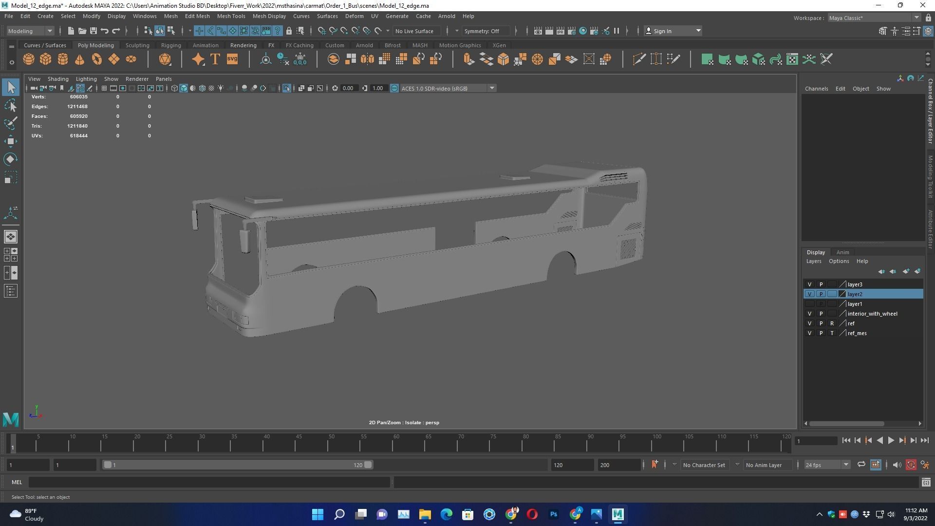 Iveco MyWay Passenger Bus  for 3D Print Model 3D print model_3