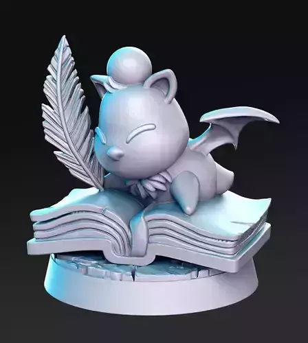 Moogle book Final Fantasy 32mm Pre-supported