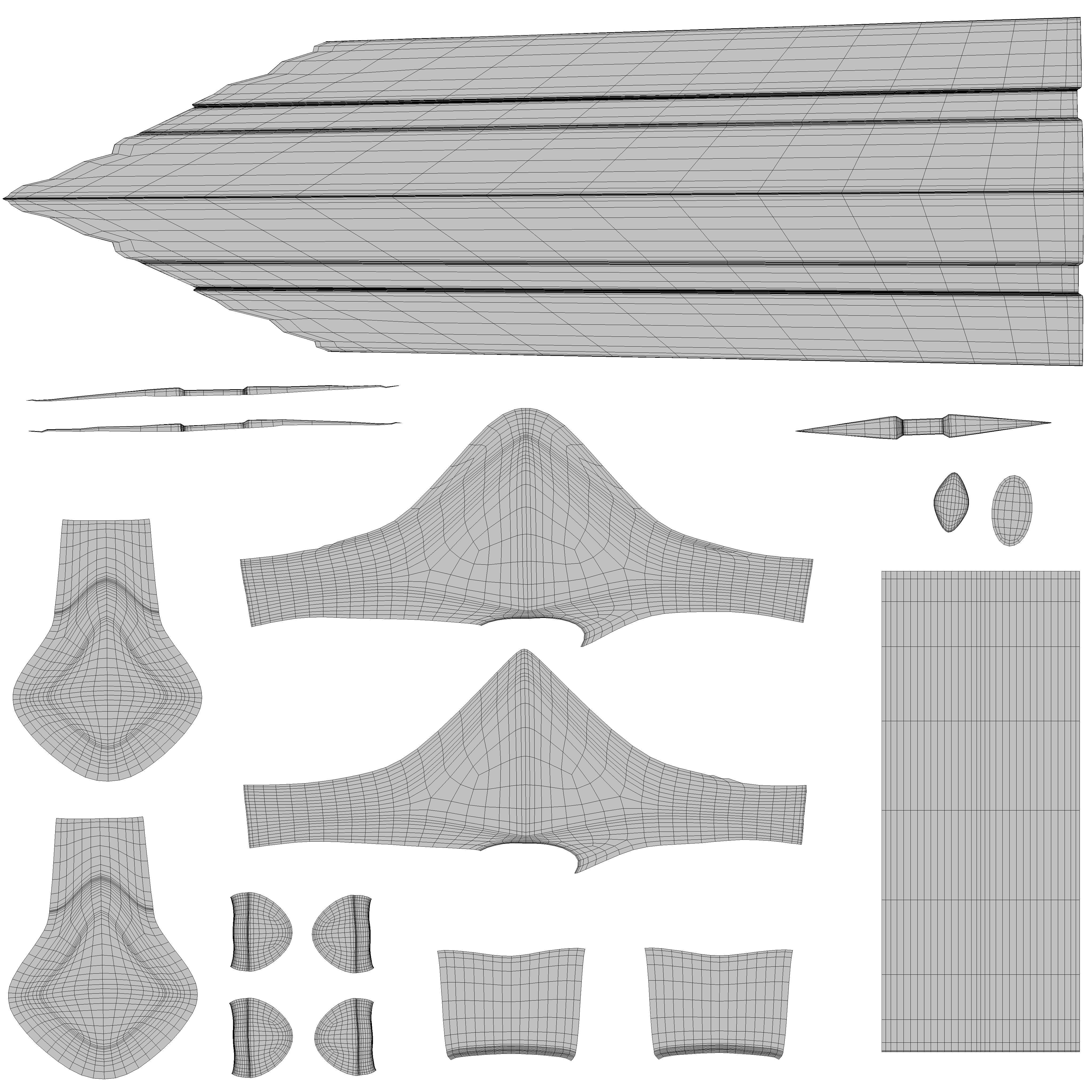 Broken sword PBR 3D model_10