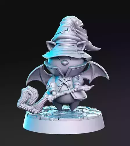 Moogle Wizard Final Fantasy 32mm Pre-supported 3D print model