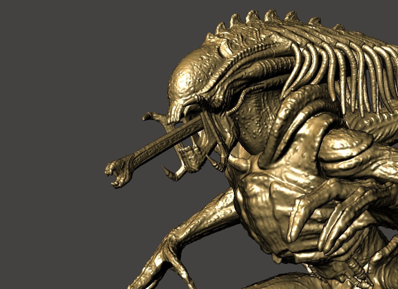 PREDALIEN ABOMINATION HYBRID XENOMORPH AVP - ULTRA DETAILED STL 3D print model_17