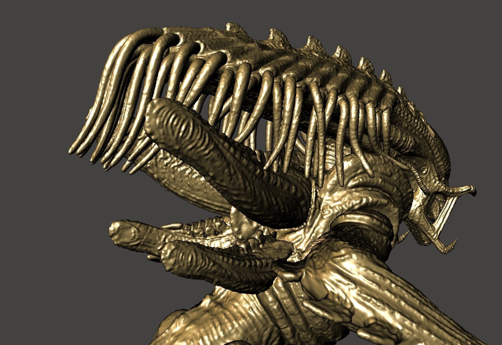 PREDALIEN ABOMINATION HYBRID XENOMORPH AVP - ULTRA DETAILED STL 3D print model_11