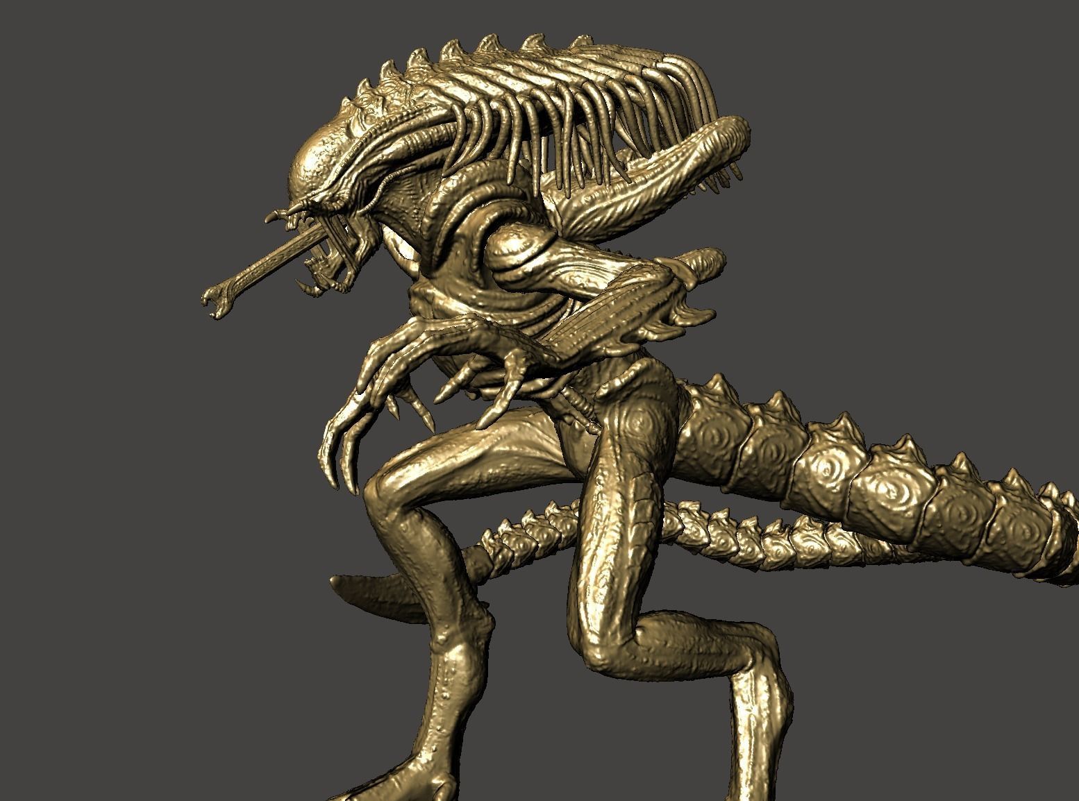 PREDALIEN ABOMINATION HYBRID XENOMORPH AVP - ULTRA DETAILED STL 3D print model_3