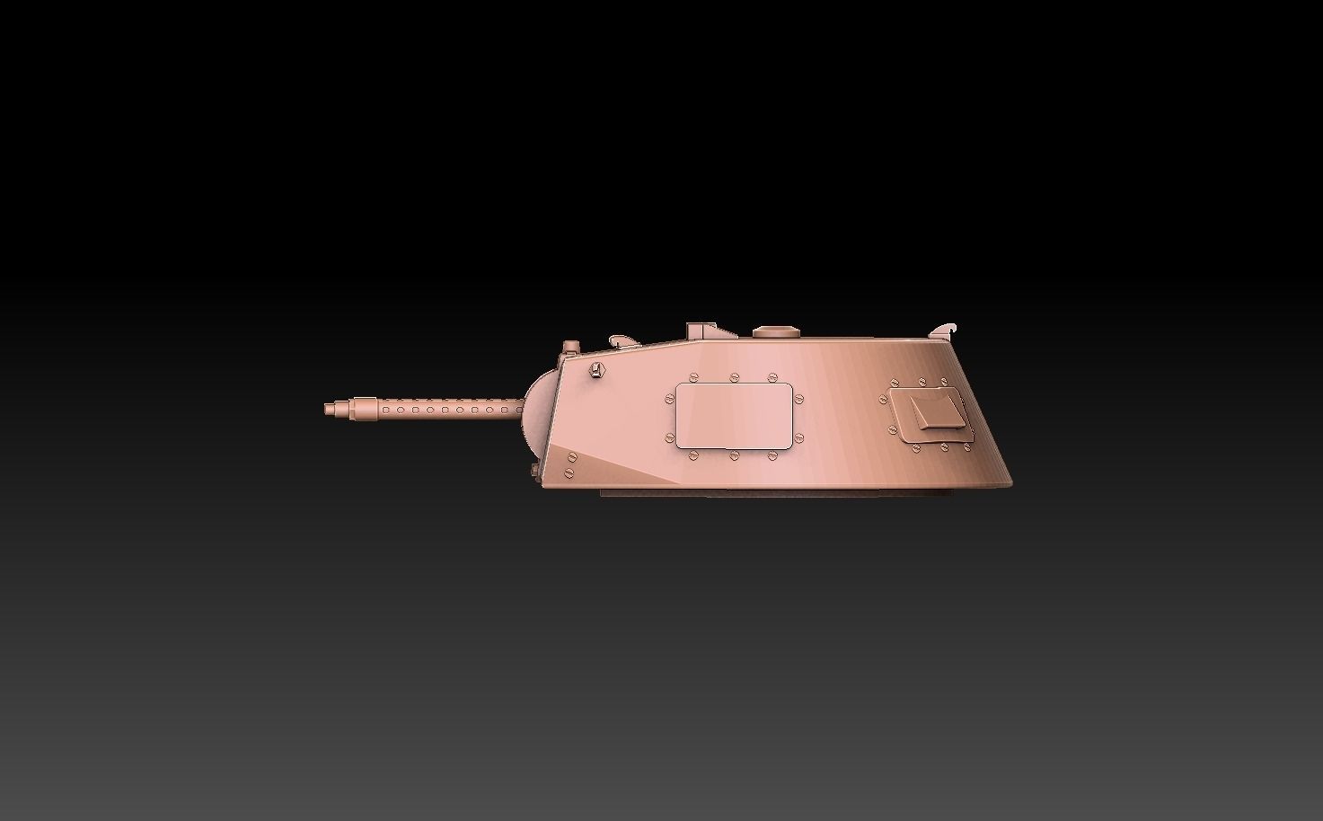 Panzer 1 Tank Turret ROYALTY FREE VERSION 3D print model_9