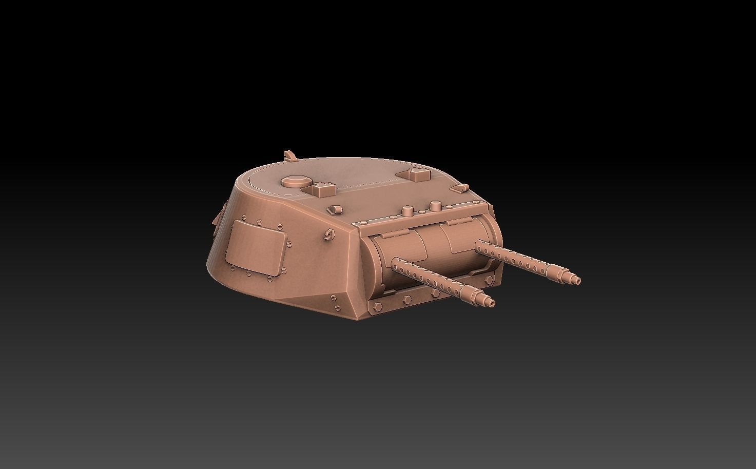 Panzer 1 Tank Turret ROYALTY FREE VERSION 3D print model_10