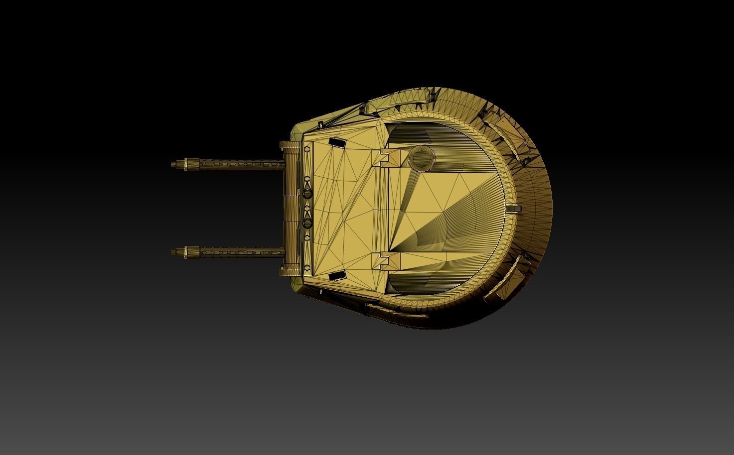 Panzer 1 Tank Turret ROYALTY FREE VERSION 3D print model_11