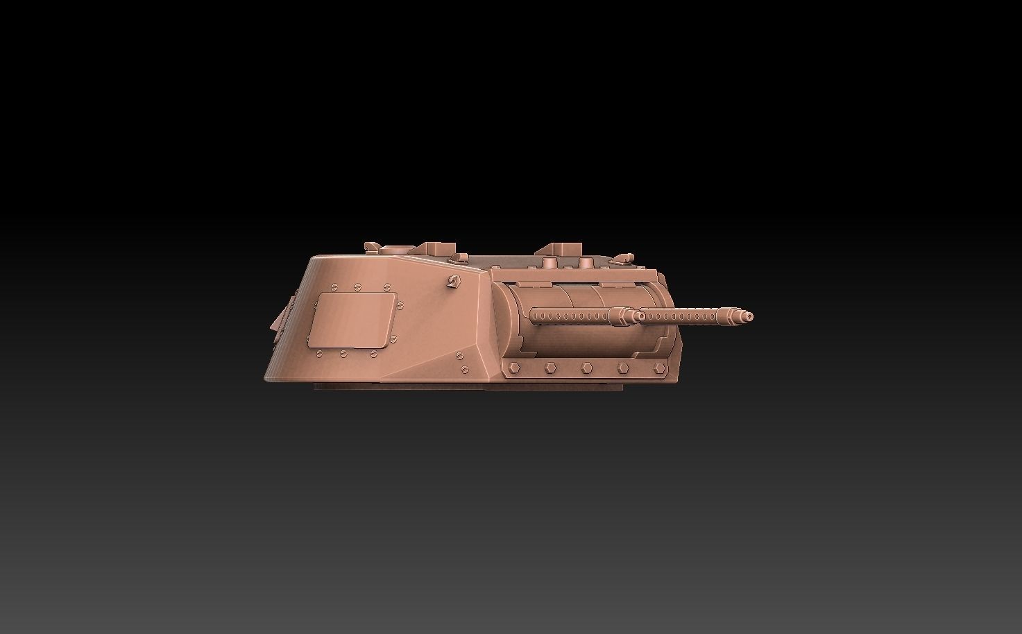 Panzer 1 Tank Turret ROYALTY FREE VERSION 3D print model_6