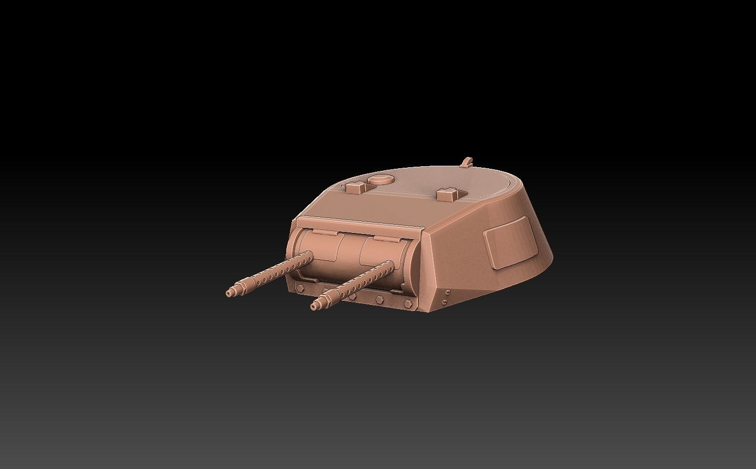 Panzer 1 Tank Turret ROYALTY FREE VERSION 3D print model_3