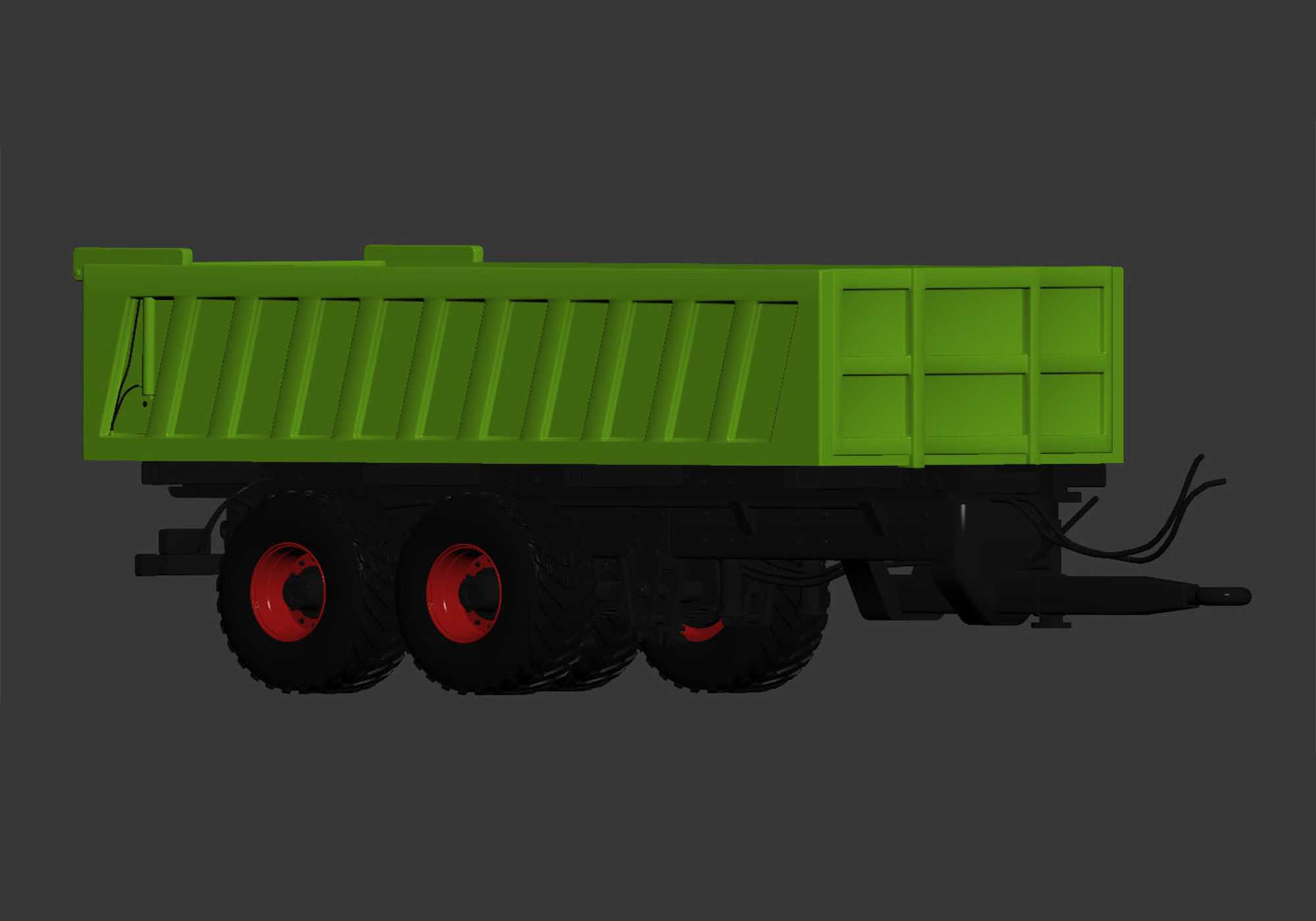 Tractor trailer 3D model_11