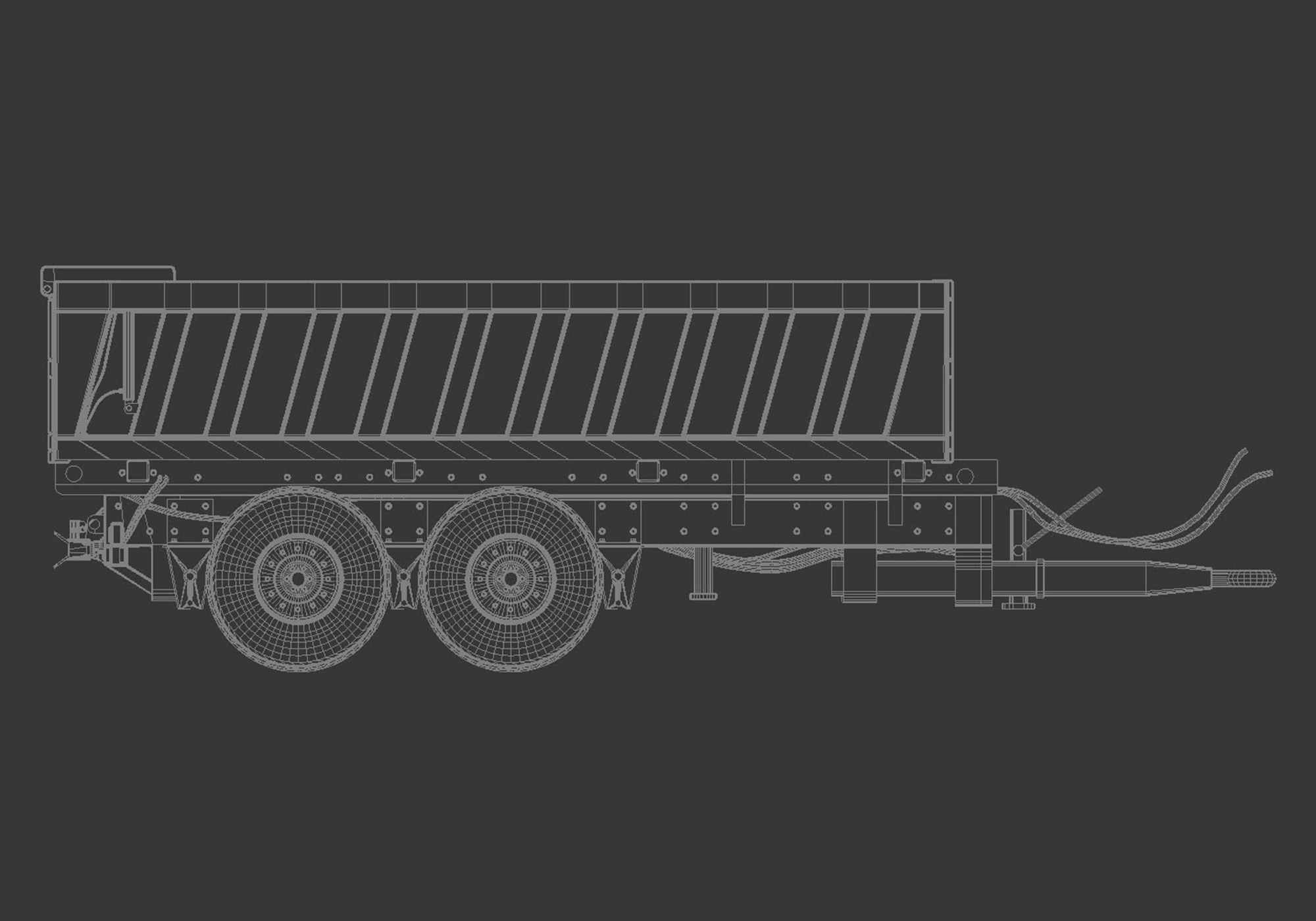 Tractor trailer 3D model_9