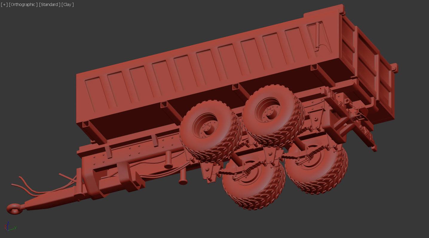 Tractor trailer 3D model_6