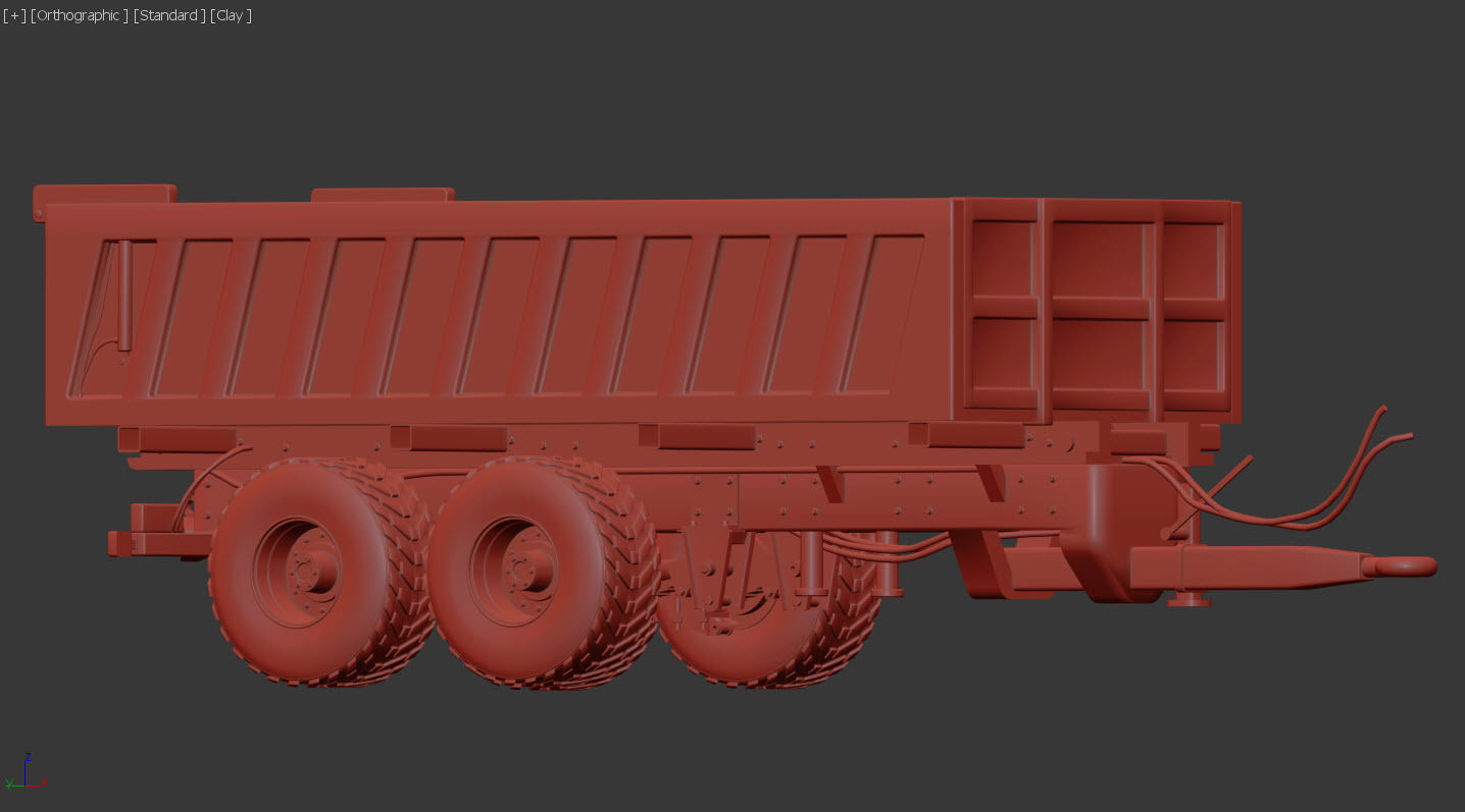 Tractor trailer 3D model_14