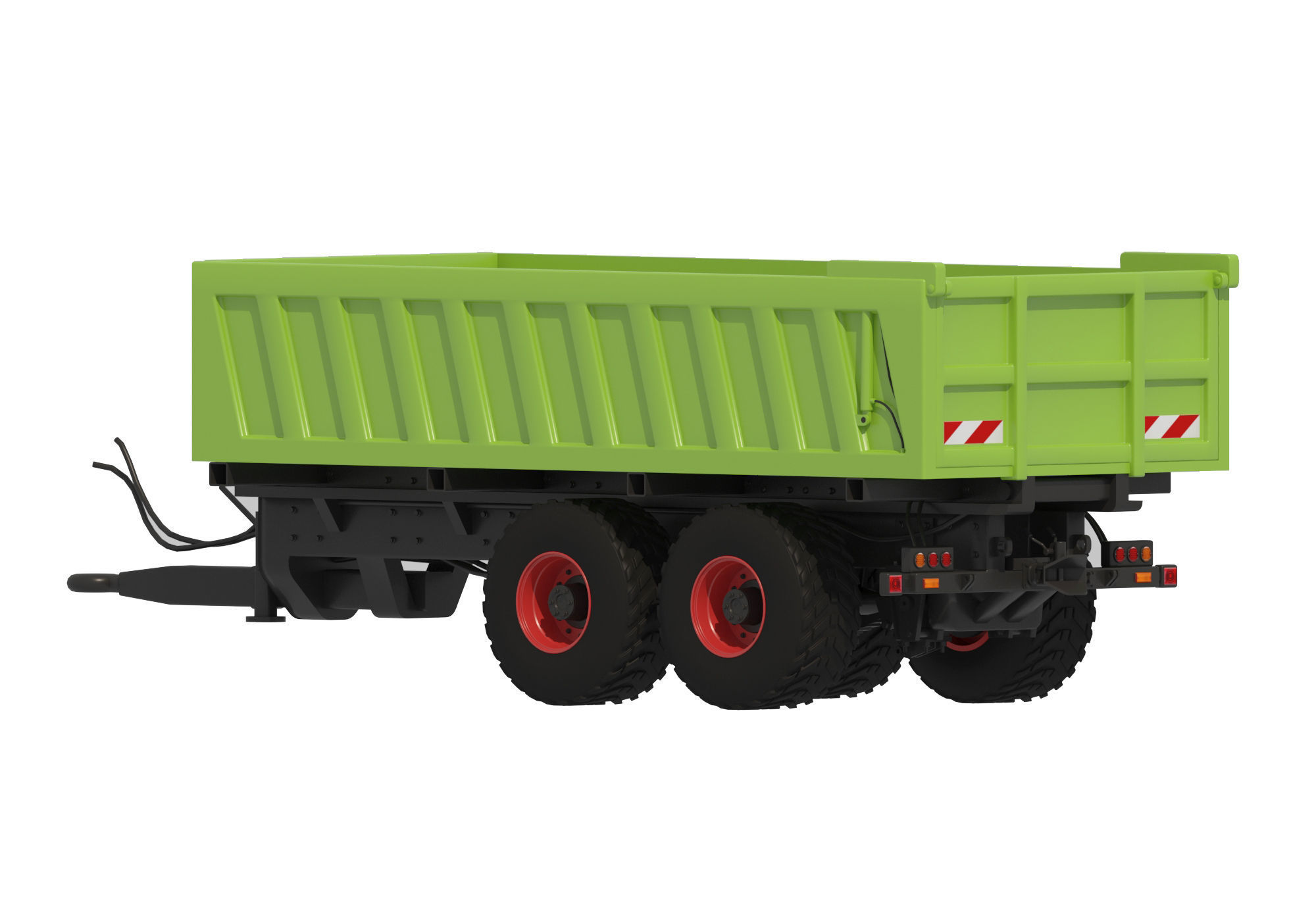 Tractor trailer 3D model_1