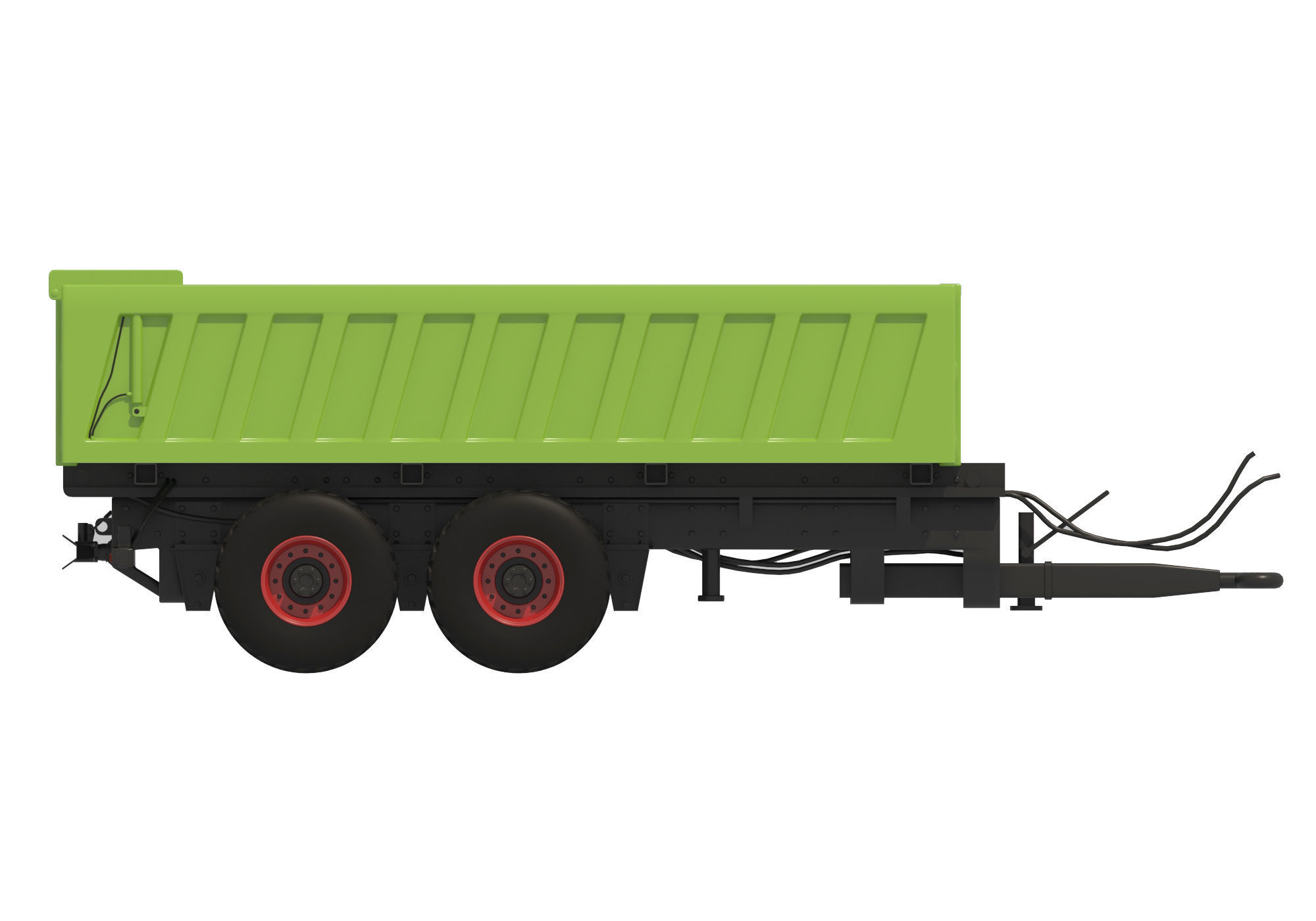 Tractor trailer 3D model_2