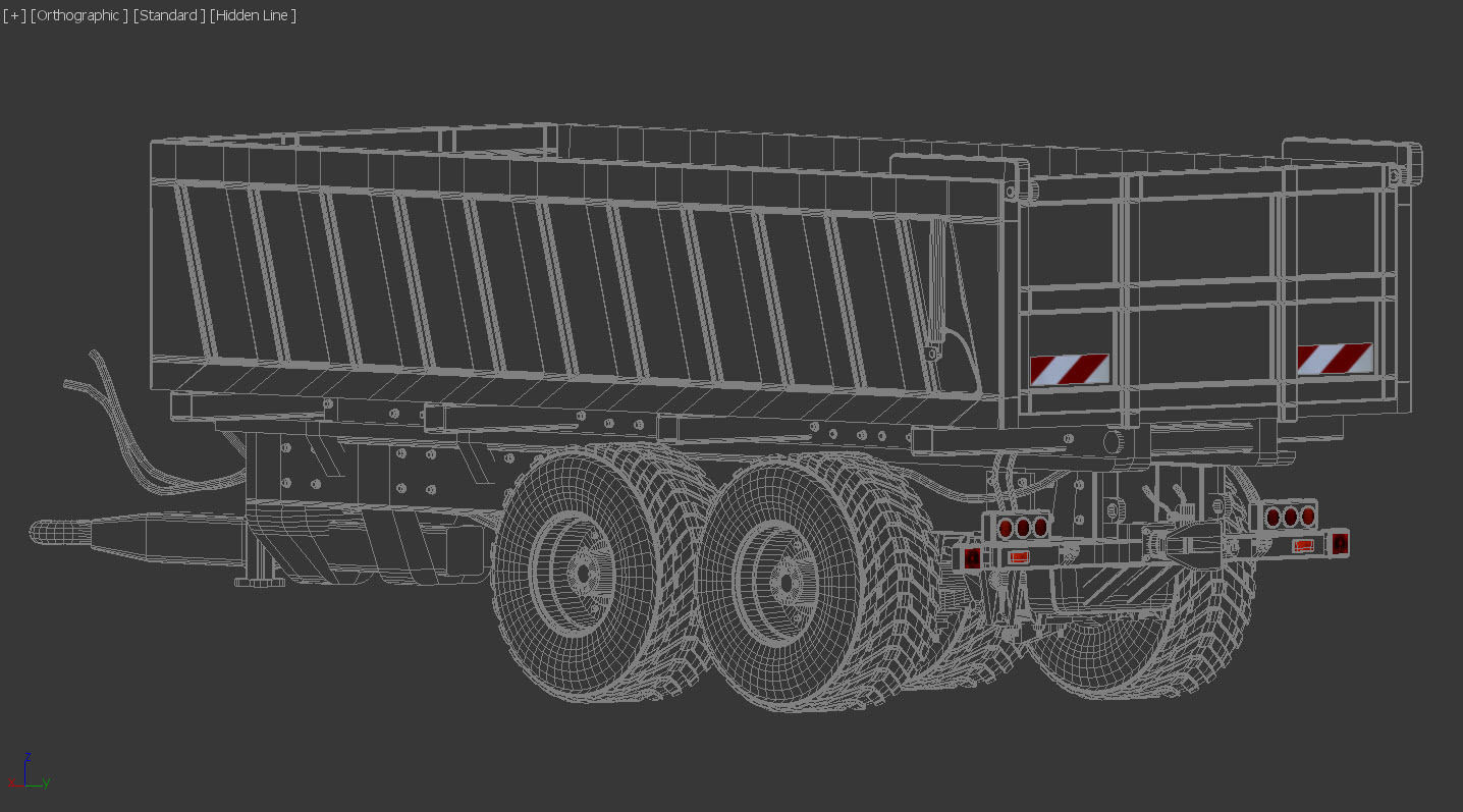 Tractor trailer 3D model_10