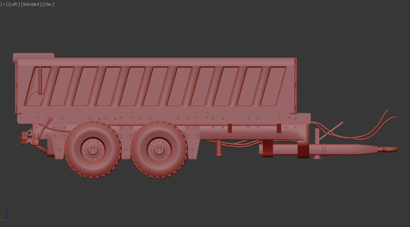 Tractor trailer 3D model_5
