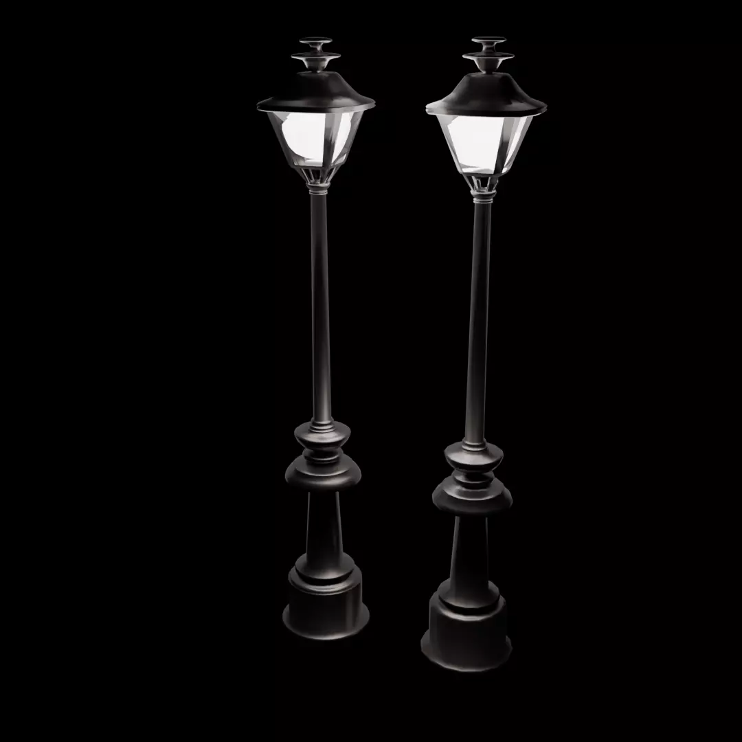 Street light Low-poly 3D model