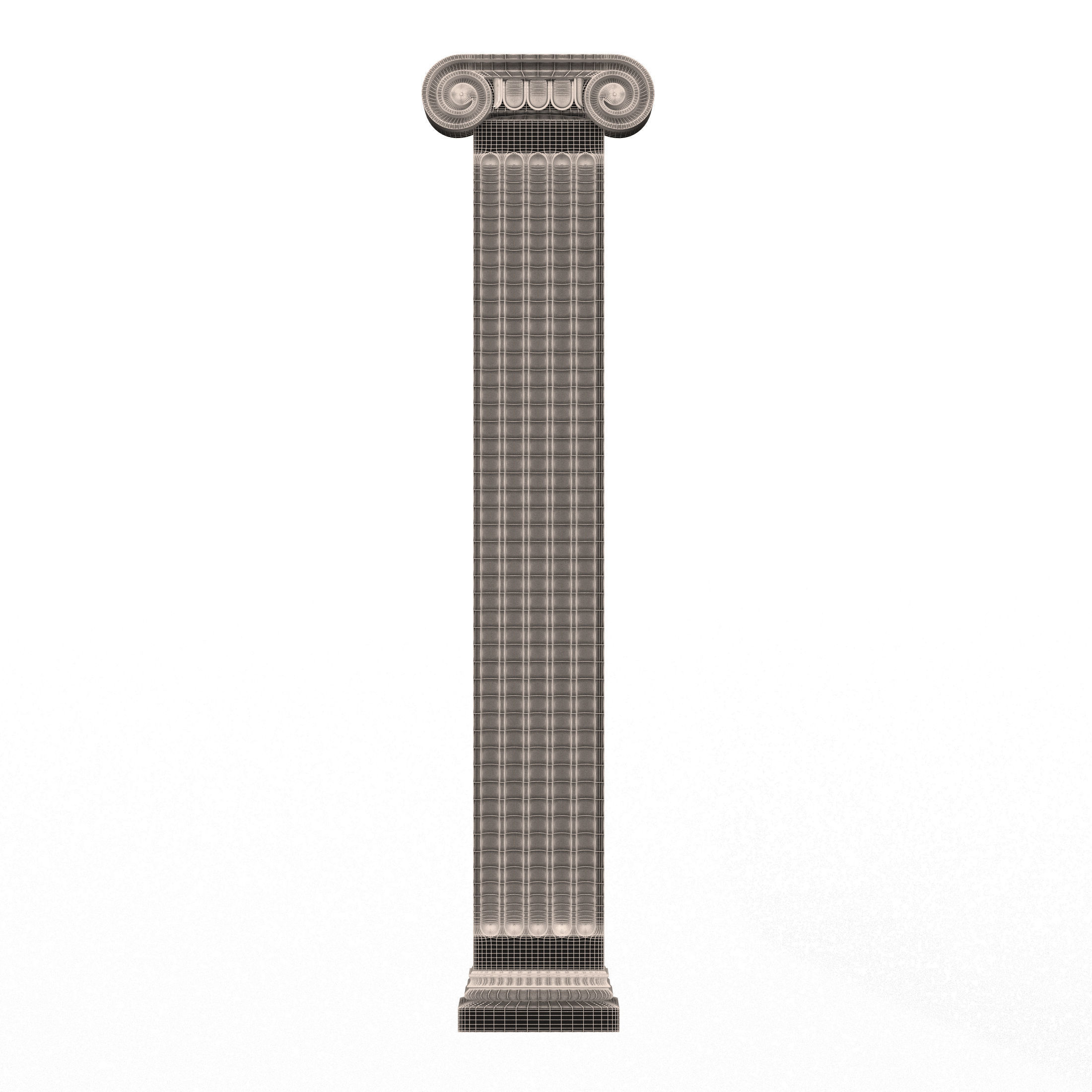 Column Capital 01 Low-poly 3D model_5