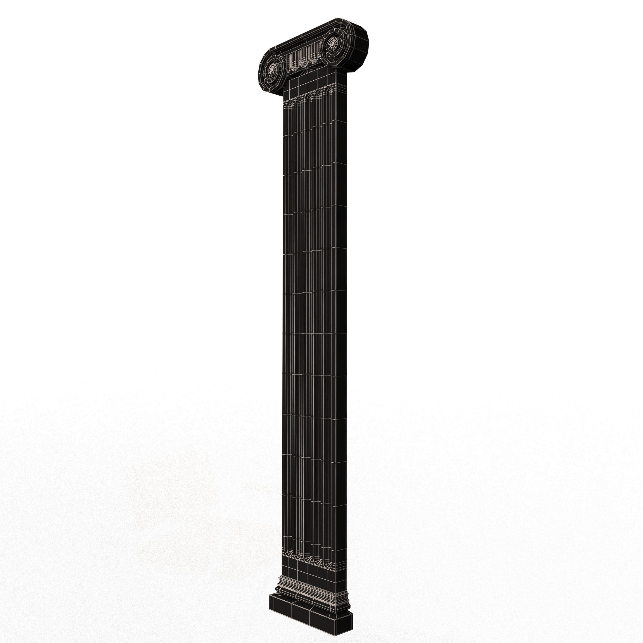 Column Capital 01 Low-poly 3D model_12