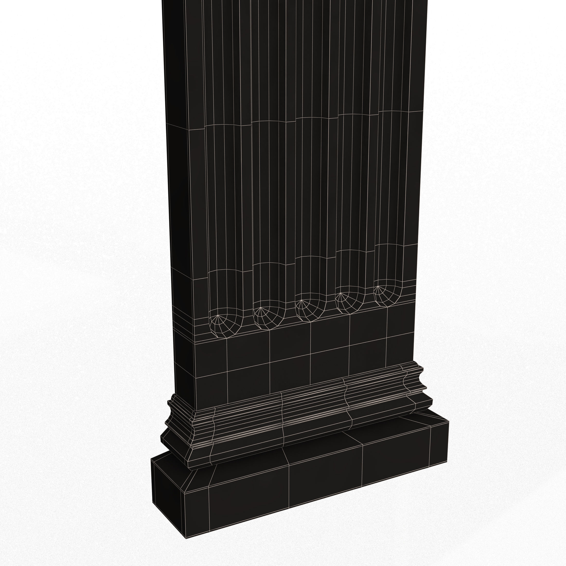 Column Capital 01 Low-poly 3D model_13