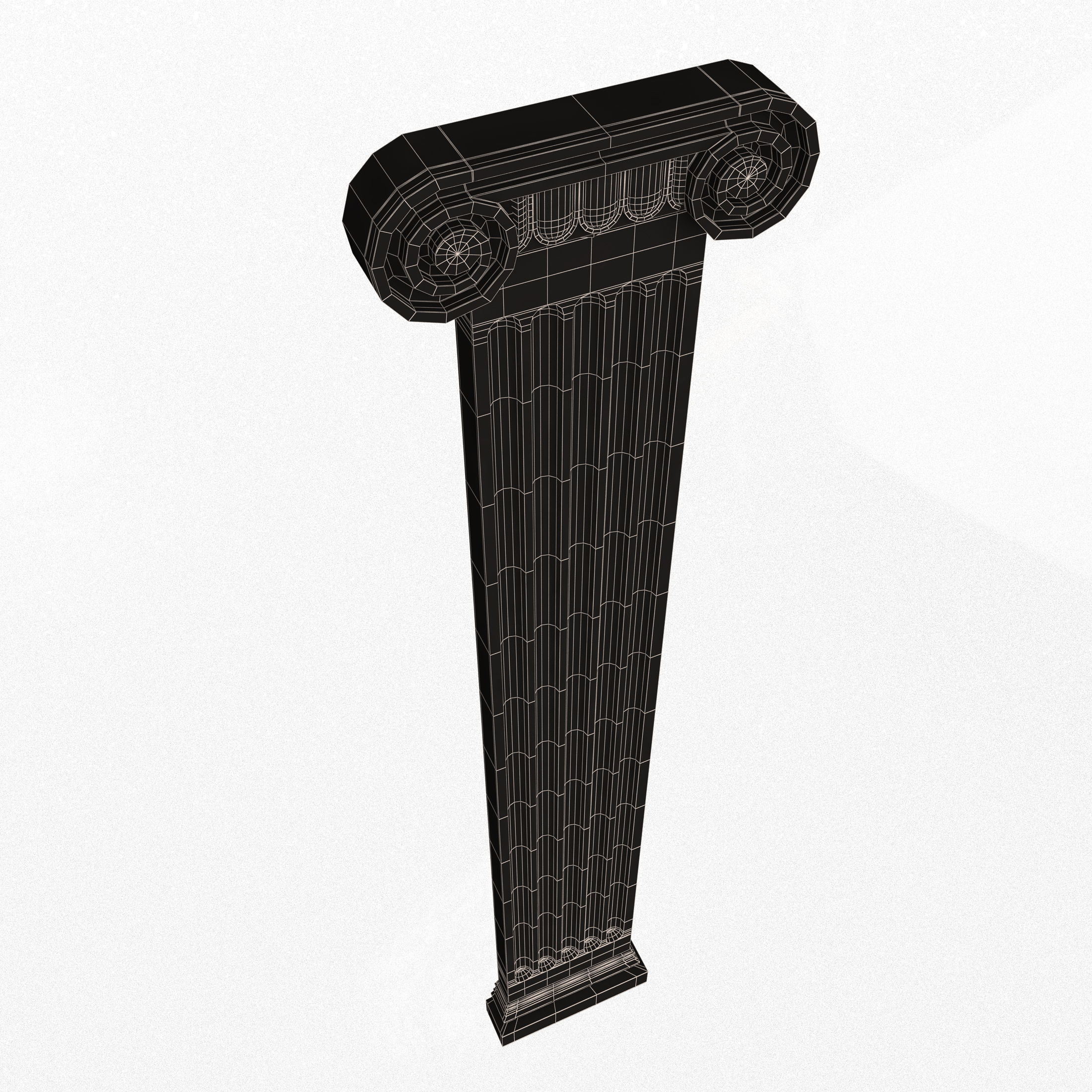 Column Capital 01 Low-poly 3D model_11