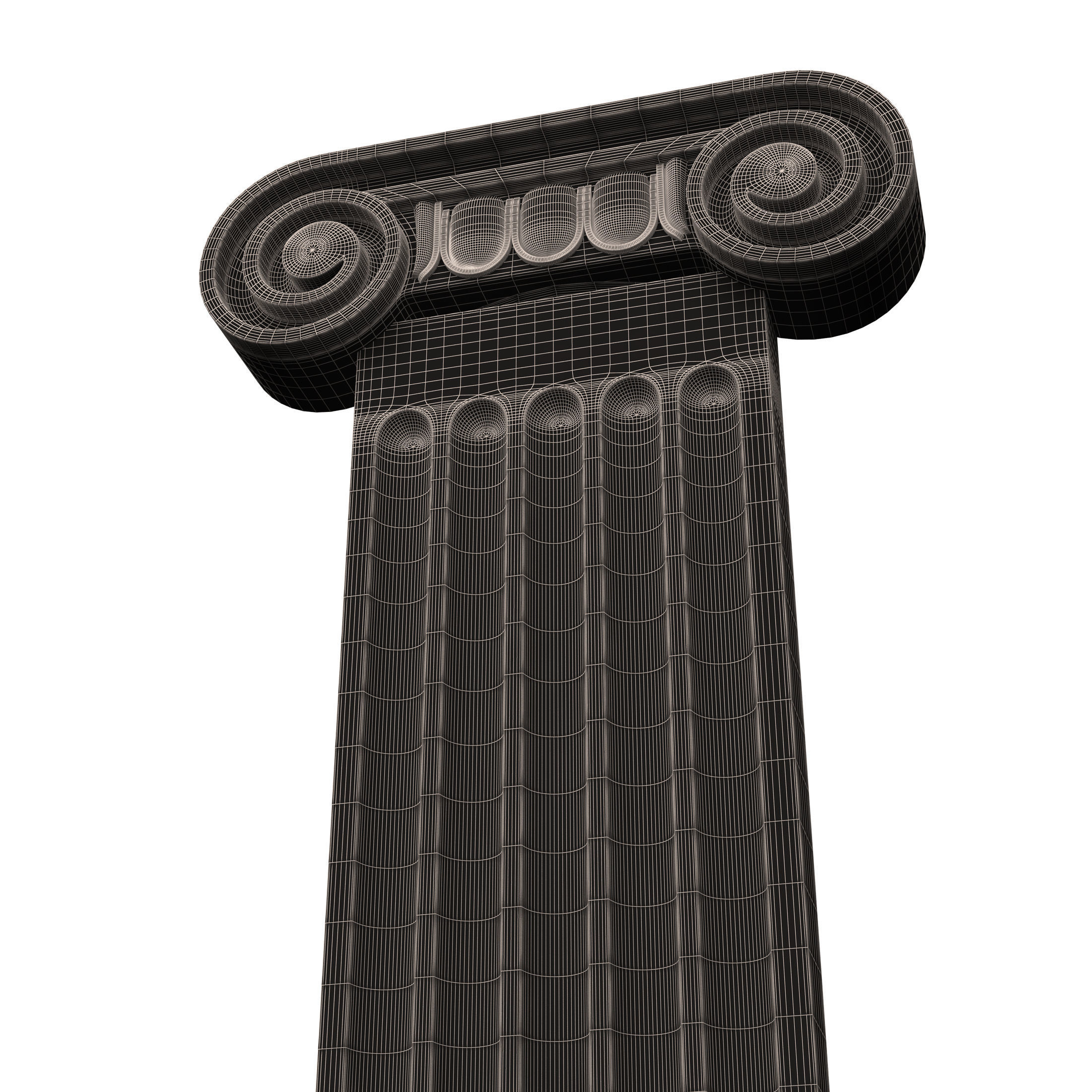 Column Capital 01 Low-poly 3D model_9