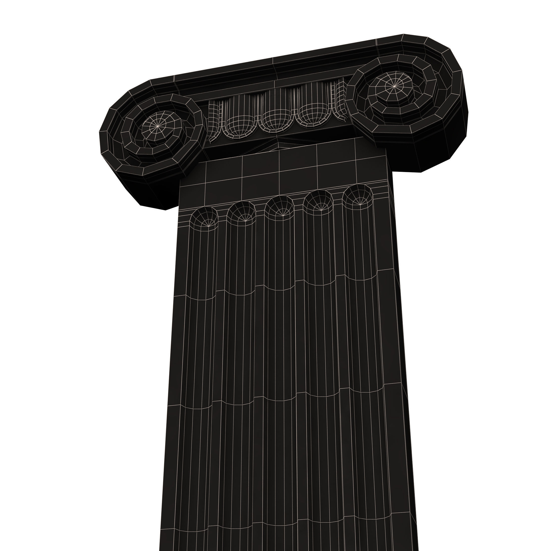 Column Capital 01 Low-poly 3D model_14