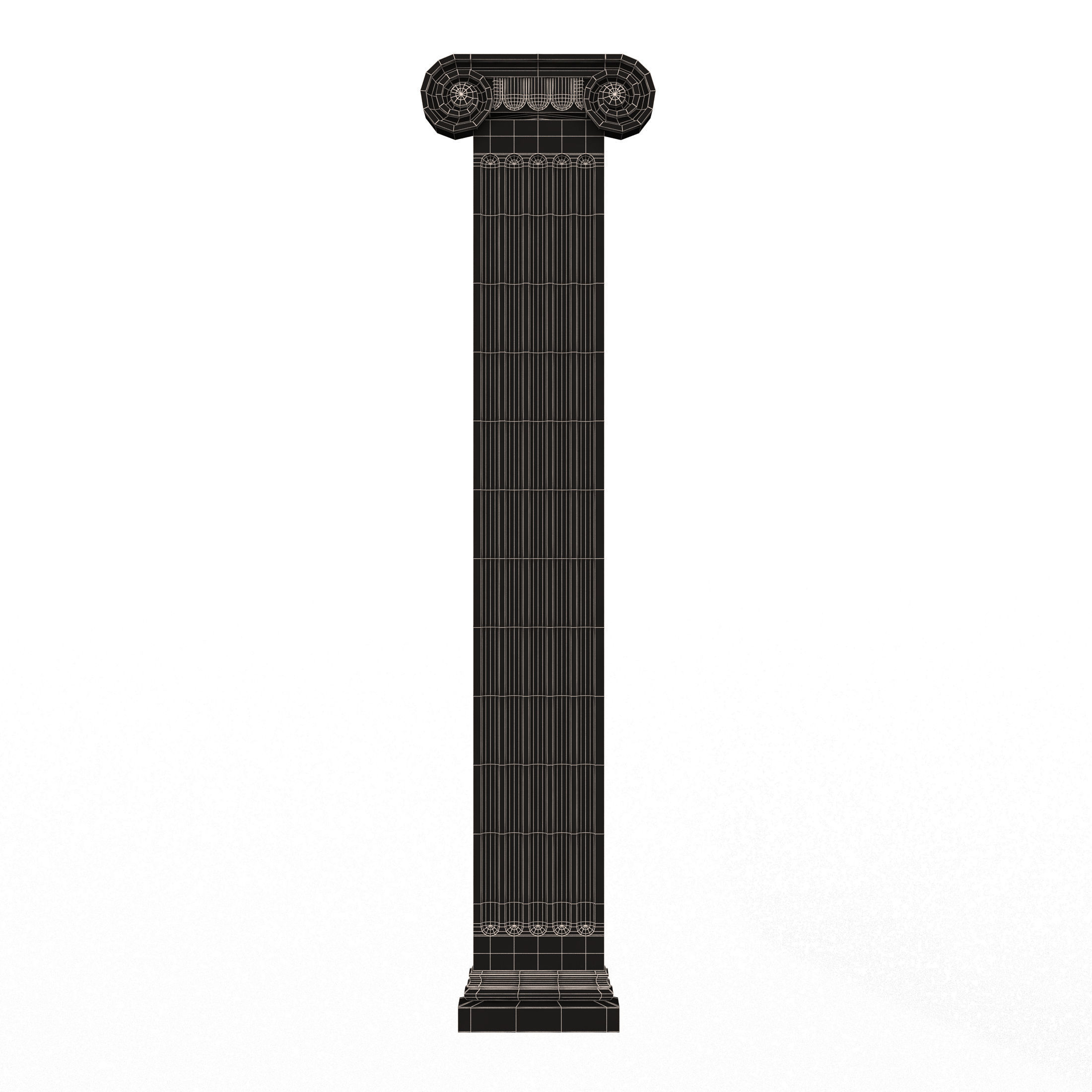 Column Capital 01 Low-poly 3D model_10