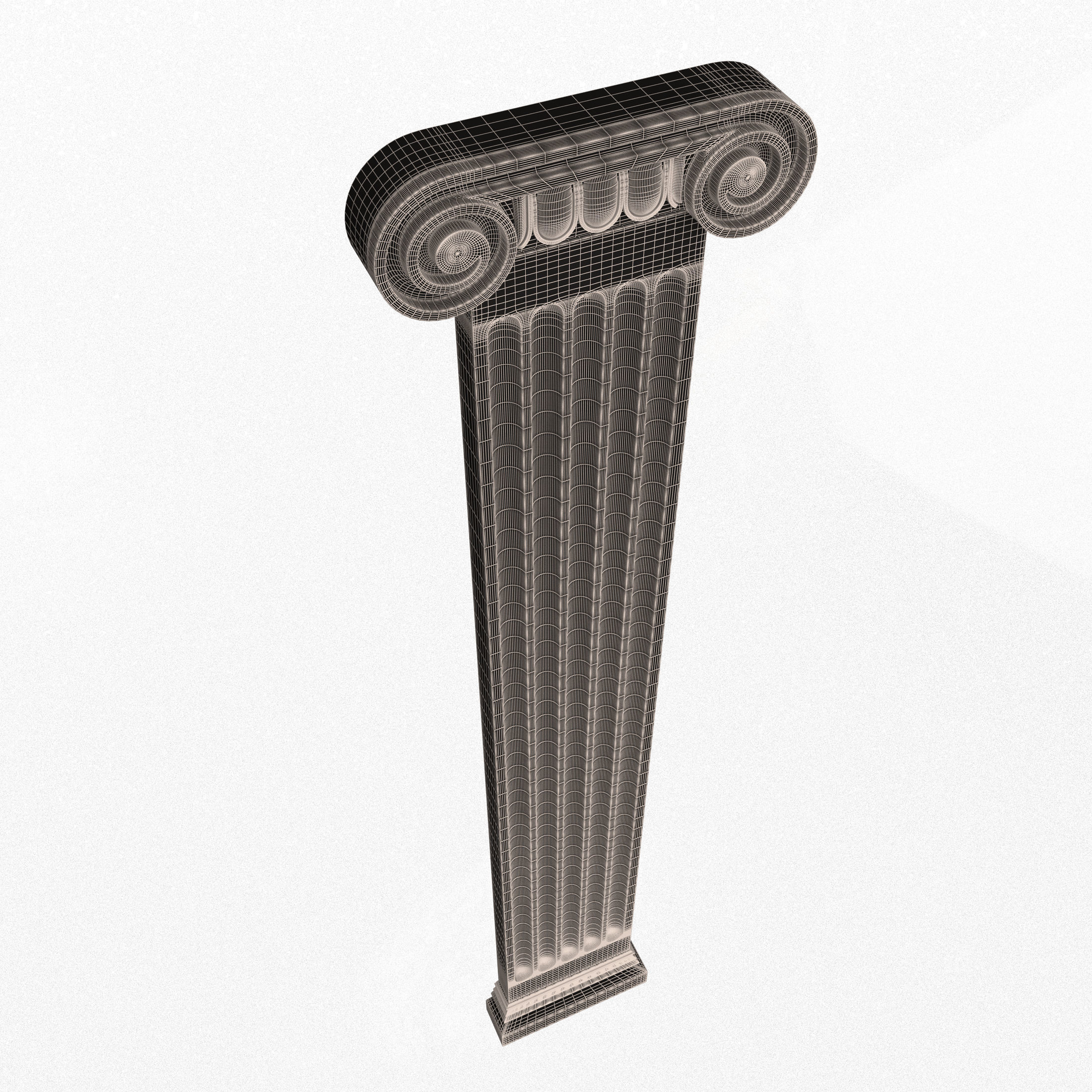 Column Capital 01 Low-poly 3D model_6