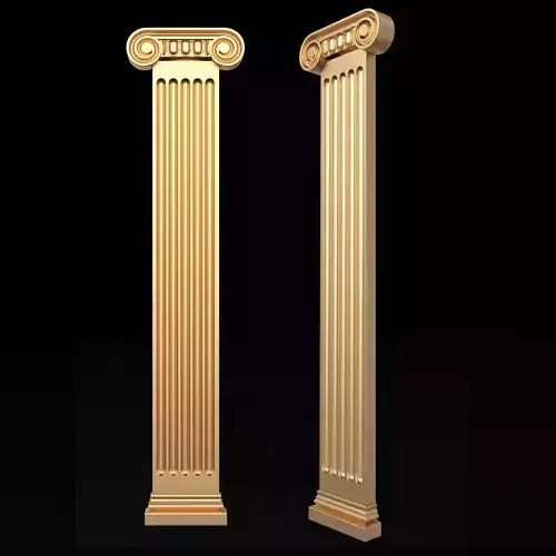 Column Capital 01 Low-poly 3D model