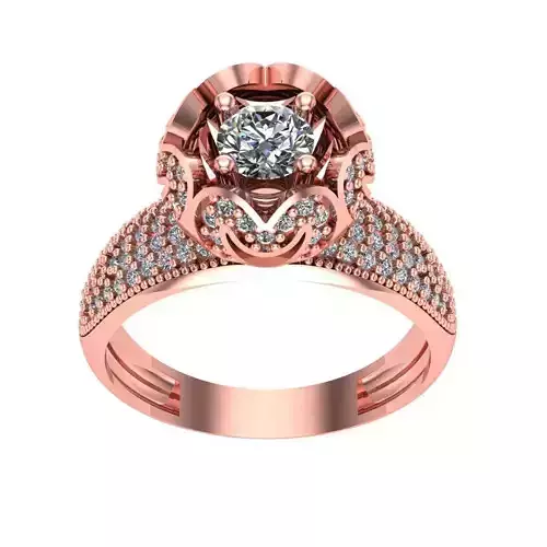 Ring Solitaire Diamond High quality  CSS 001 3D print model