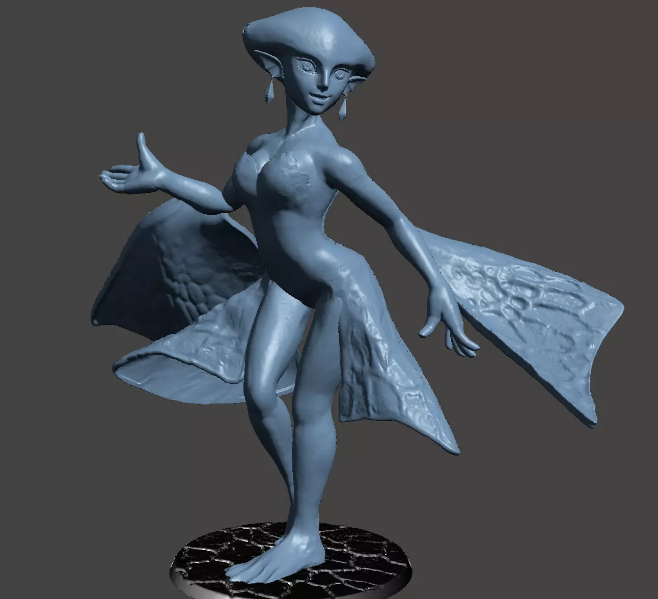 RUTO ZORA PRINCESS LEGEND OF ZELDA Ultra Detail STL 3D printing 3D print model