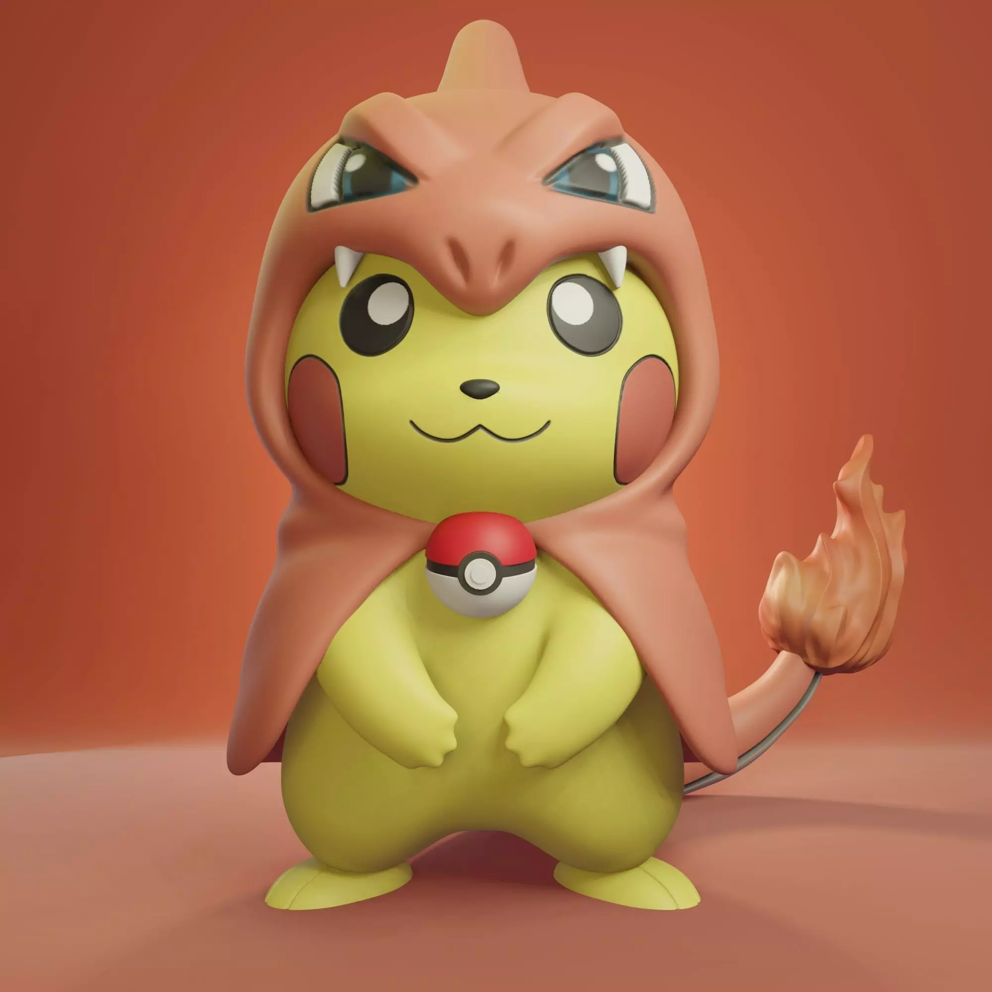 Pokemon - Pikachu Cosplay Charmeleon Free 3D print model