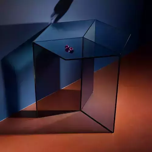 Satin Glass Table Isom tall 