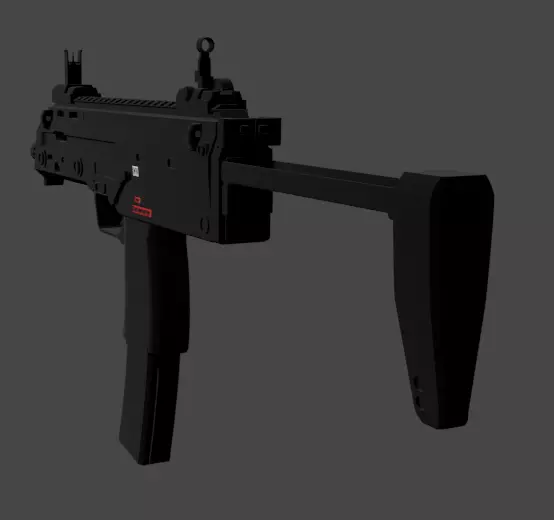 HK MP7 Low-poly 3D model_0