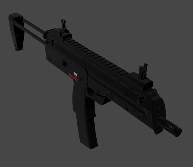 HK MP7 Low-poly 3D model_2