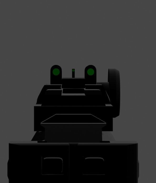 HK MP7 Low-poly 3D model_4