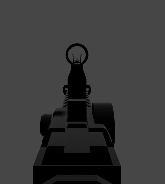 HK MP7 Low-poly 3D model_3