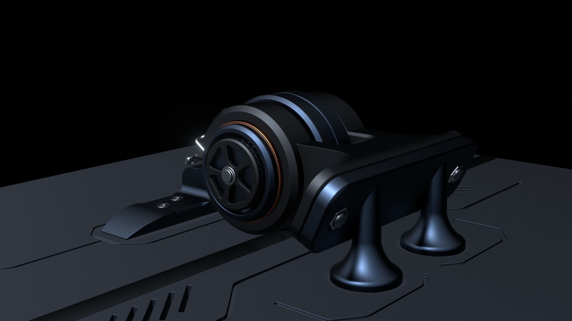 SciFi Hinge 3D model_3