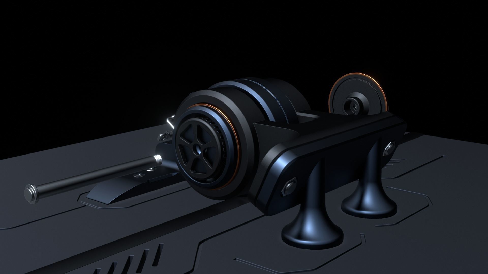 SciFi Hinge 3D model_4